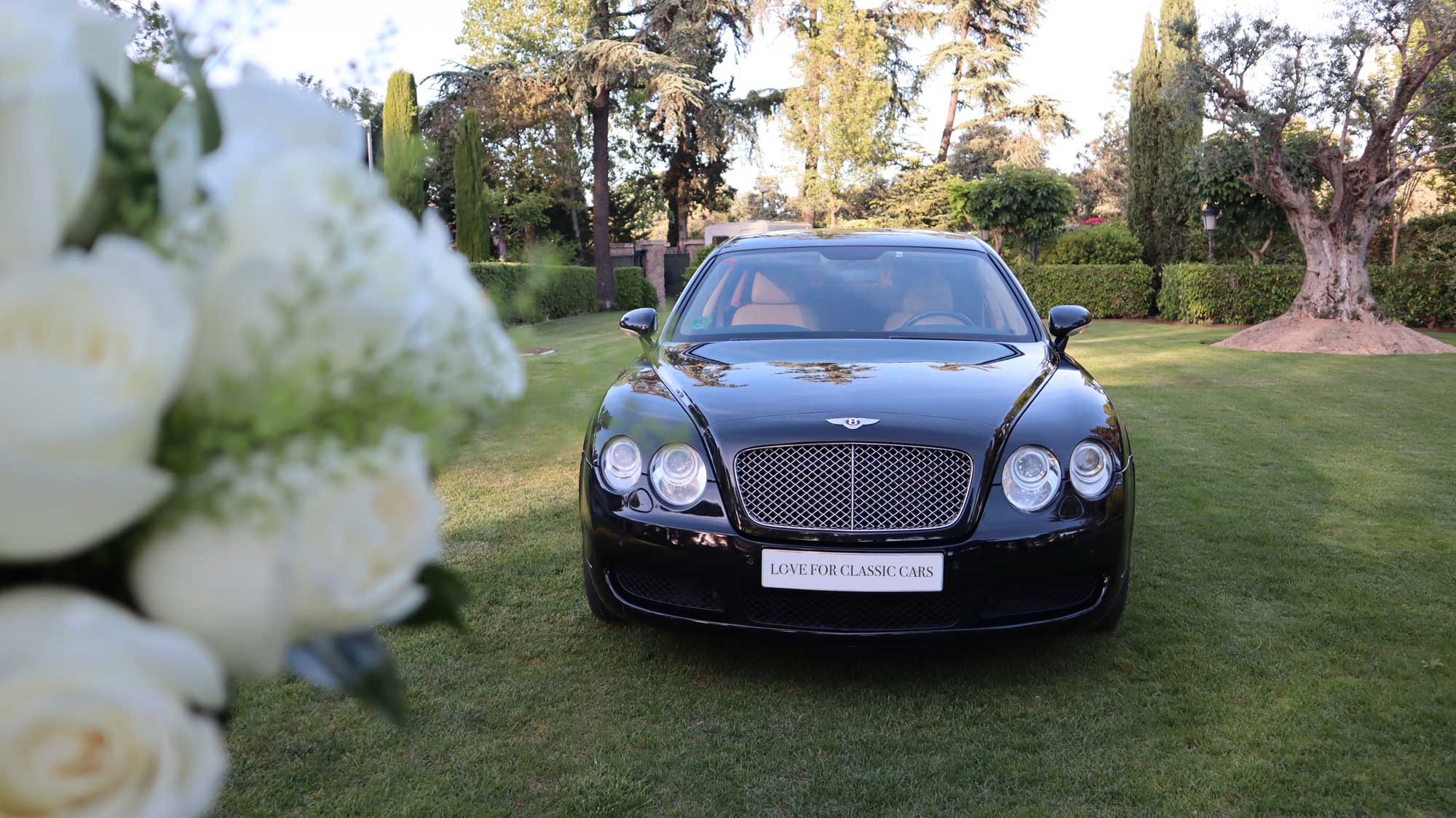 Bentley Continental Flying Spur frente love for classic Cars Alquiler madrid